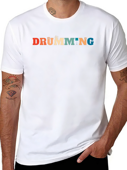 Retro Drumming Graphic Tee | Musician T-Shirt