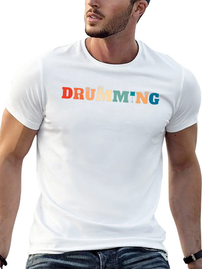 Retro Drumming Graphic Tee | Musician T-Shirt