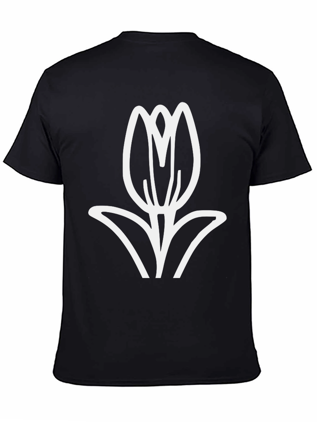 Black Tulip Graphic Tee - Stylish & Comfortable