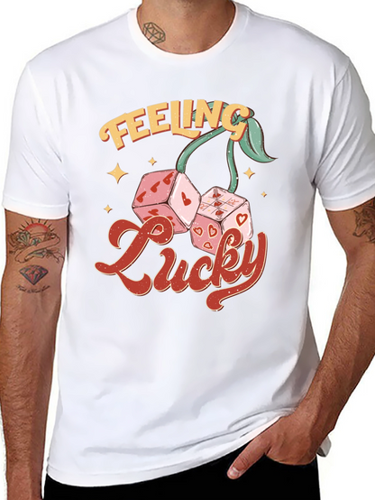 Feeling Lucky Dice Cherry Black T-Shirt