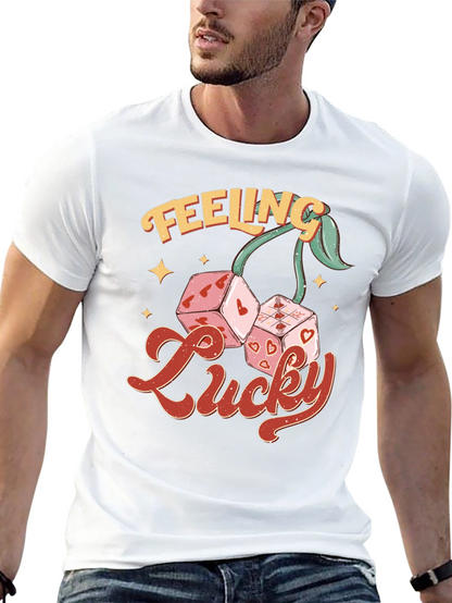 Feeling Lucky Dice Cherry Black T-Shirt
