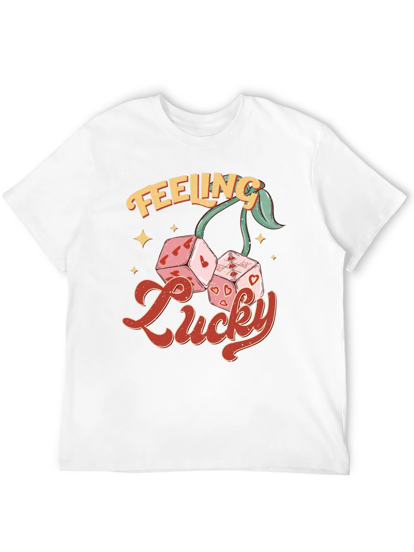 Feeling Lucky Dice Cherry Black T-Shirt