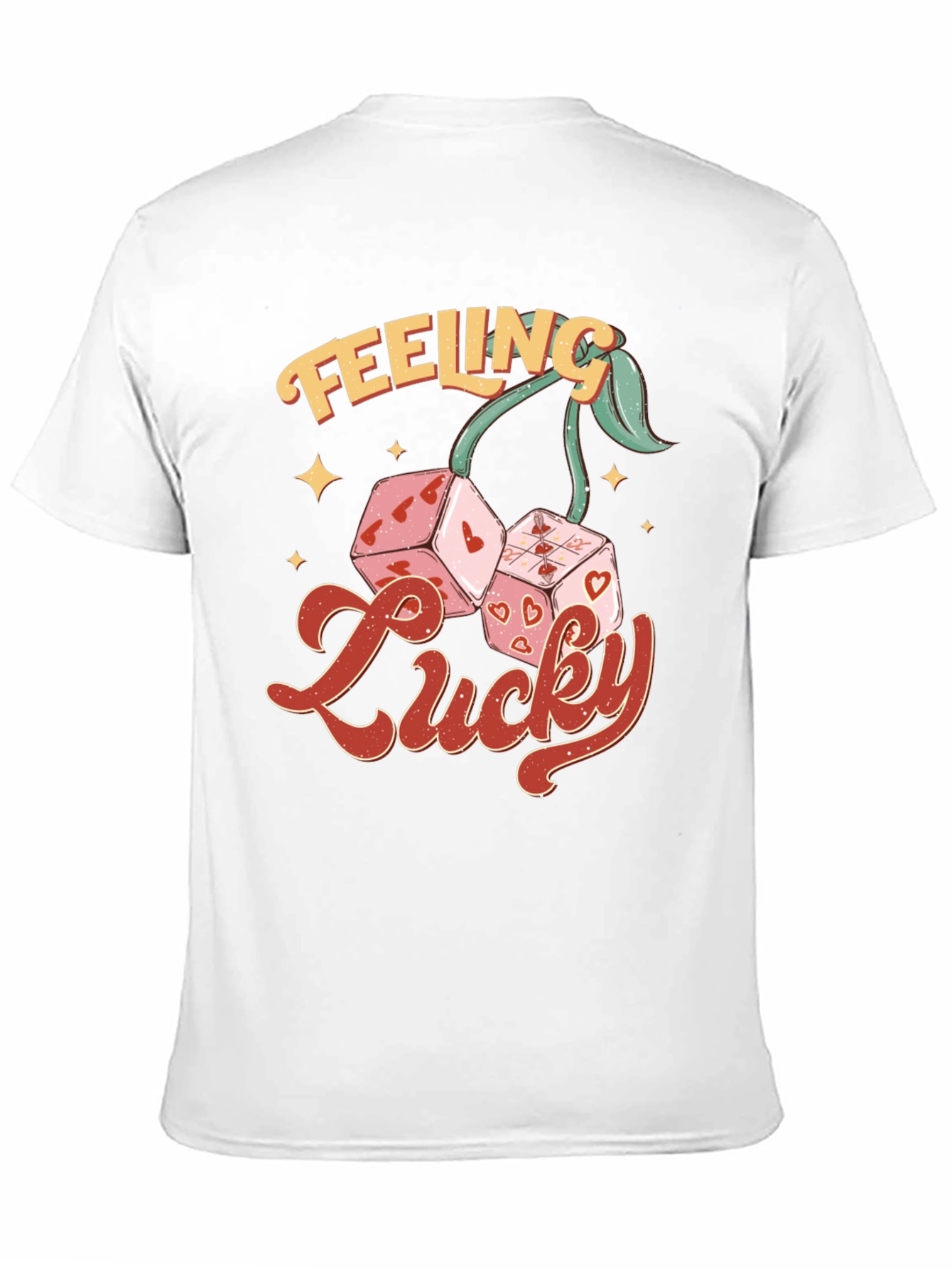 Feeling Lucky Dice Cherry Black T-Shirt
