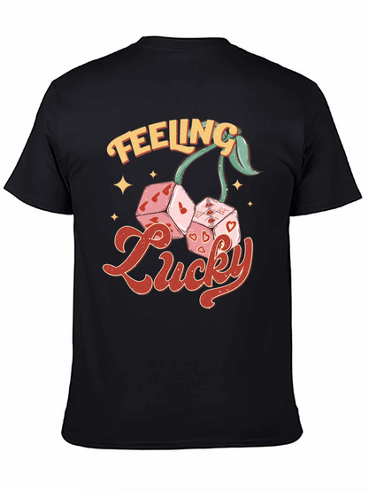 Feeling Lucky Dice Cherry Black T-Shirt