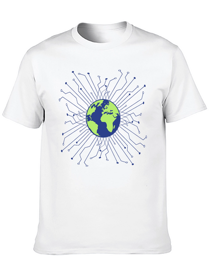 Global Tech Circuit T-Shirt - Earth Design