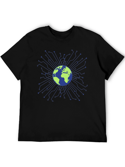 Global Tech Circuit T-Shirt - Earth Design