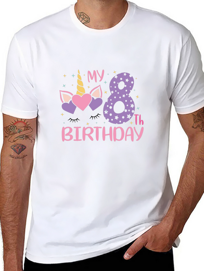 8th Birthday Unicorn T-Shirt