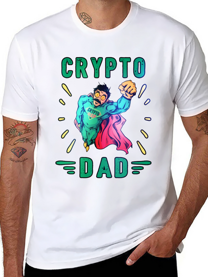 Crypto Dad Superhero Graphic T-Shirt