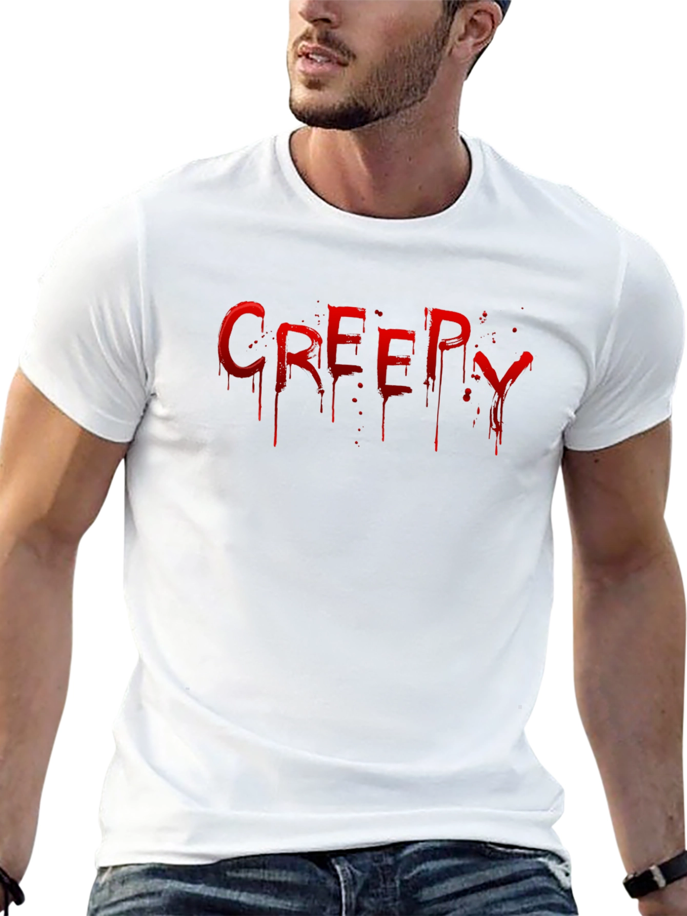 Creepy Drip Graphic T-Shirt - Black