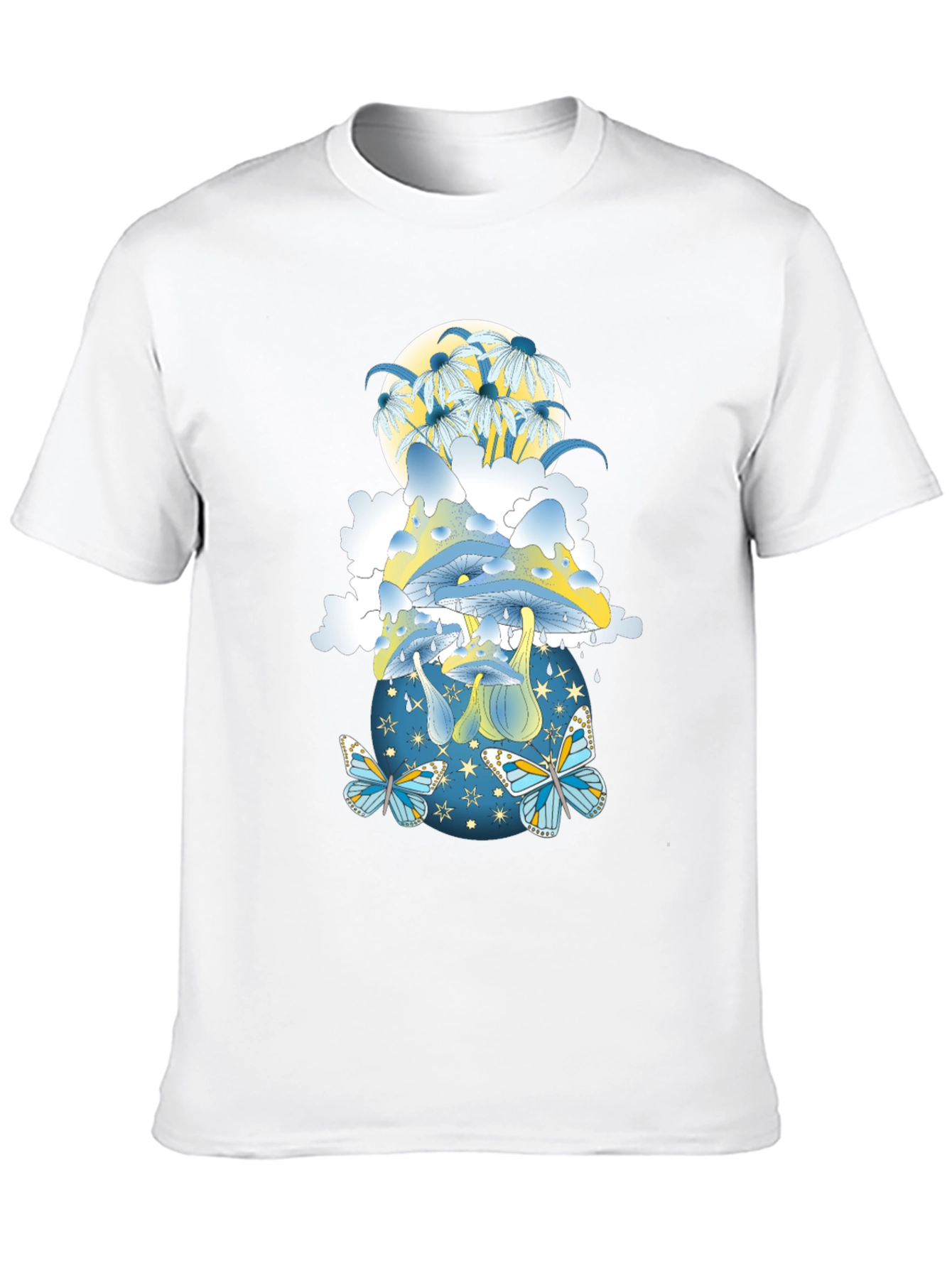 Mystical Mushroom & Butterfly Graphic Tee