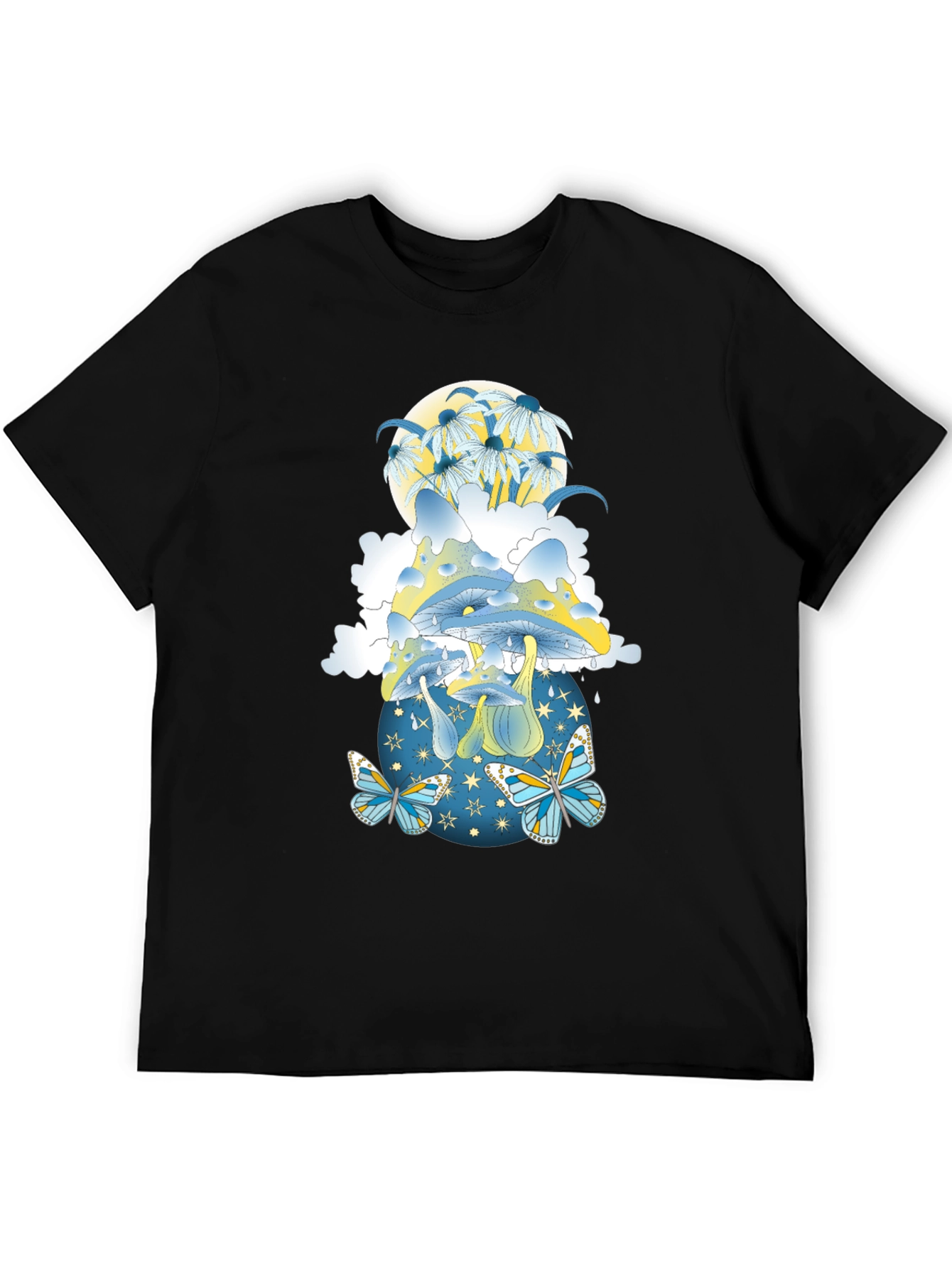 Mystical Mushroom & Butterfly Graphic Tee