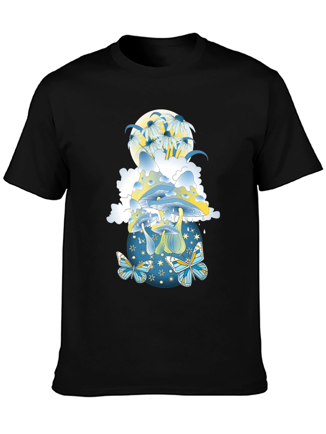 Mystical Mushroom & Butterfly Graphic Tee