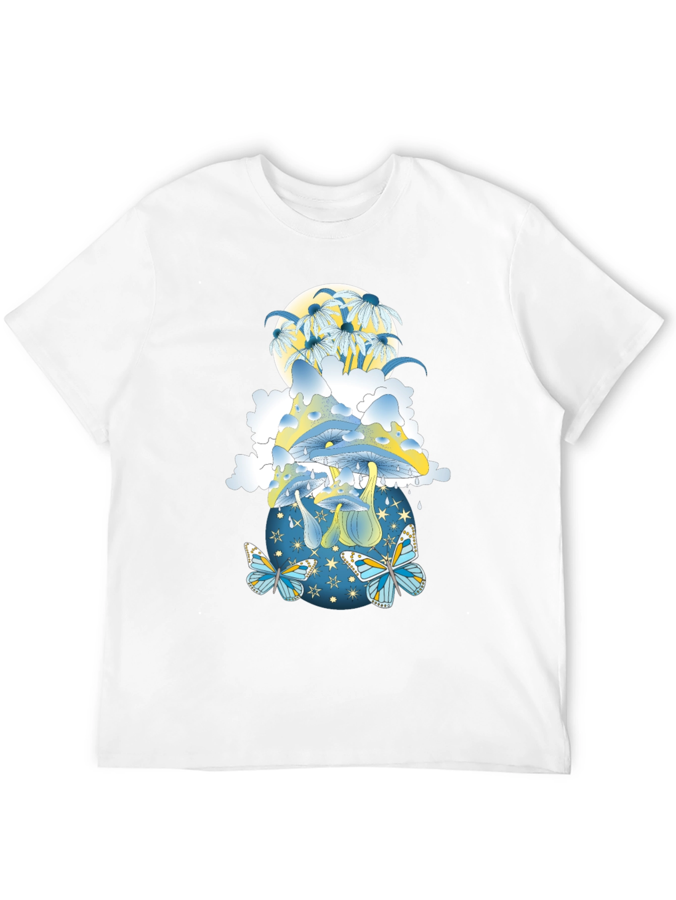 Mystical Mushroom & Butterfly Graphic Tee
