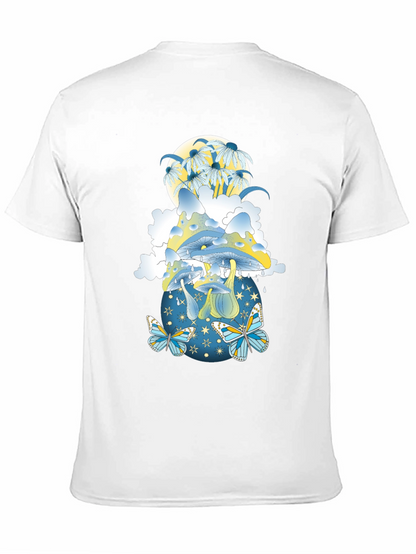 Mystical Mushroom & Butterfly Graphic Tee