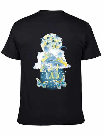 Mystical Mushroom & Butterfly Graphic Tee