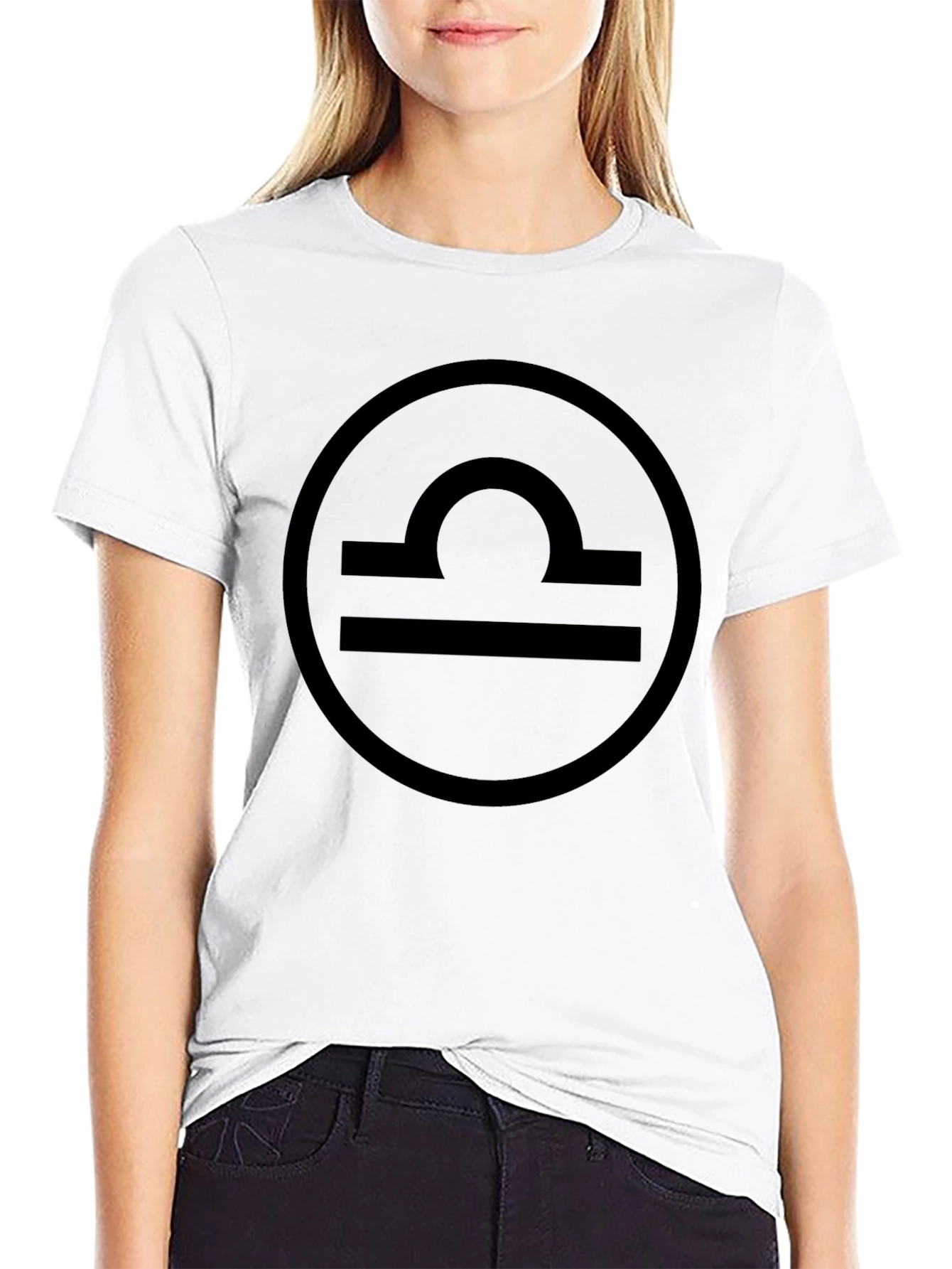 Libra Zodiac Sign T-Shirt - Black Cotton Tee