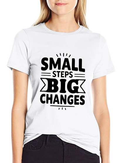 Small Steps Big Changes Black Graphic Tee