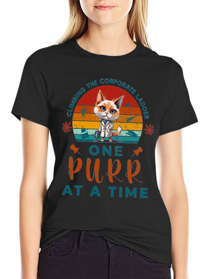 Climbing Corporate Ladder Purr T-Shirt