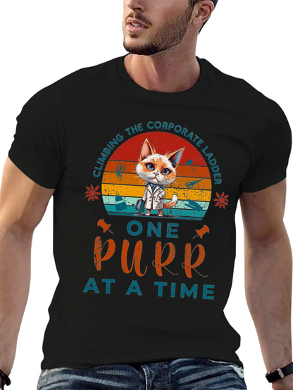 Climbing Corporate Ladder Purr T-Shirt
