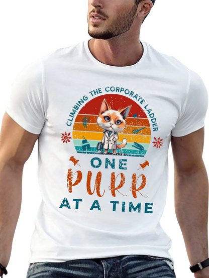 Climbing Corporate Ladder Purr T-Shirt