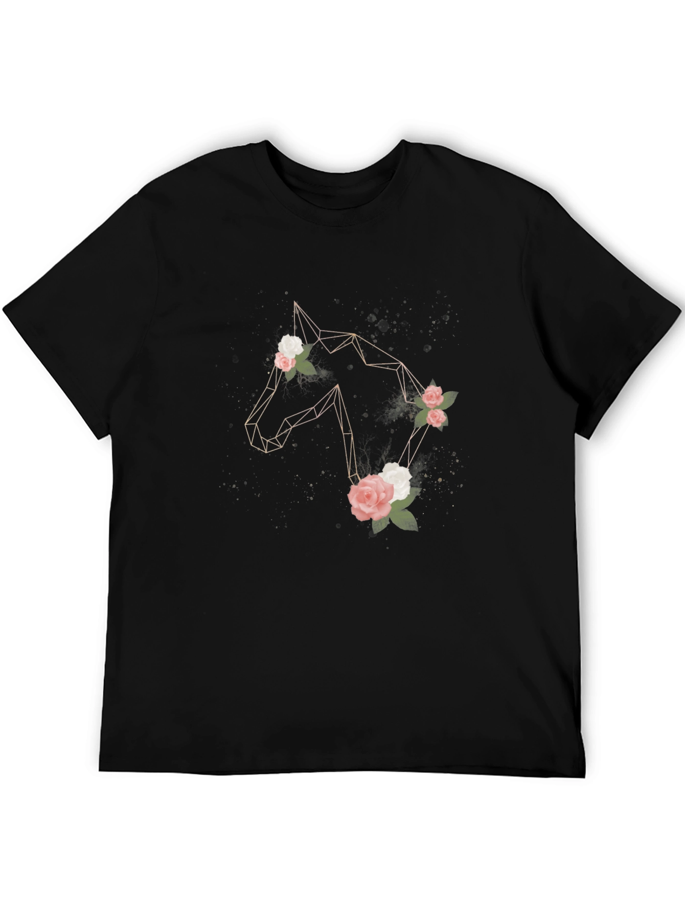 Geometric Horse & Floral Graphic Tee