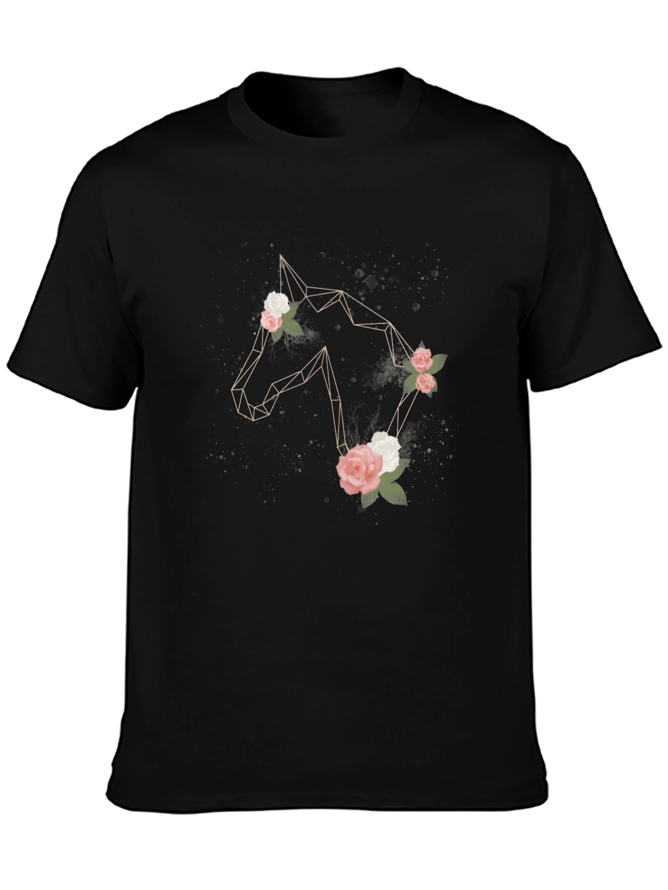 Geometric Horse & Floral Graphic Tee