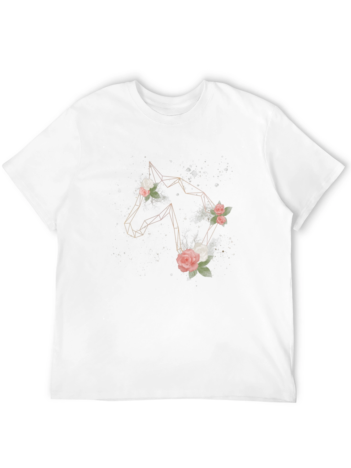 Geometric Horse & Floral Graphic Tee