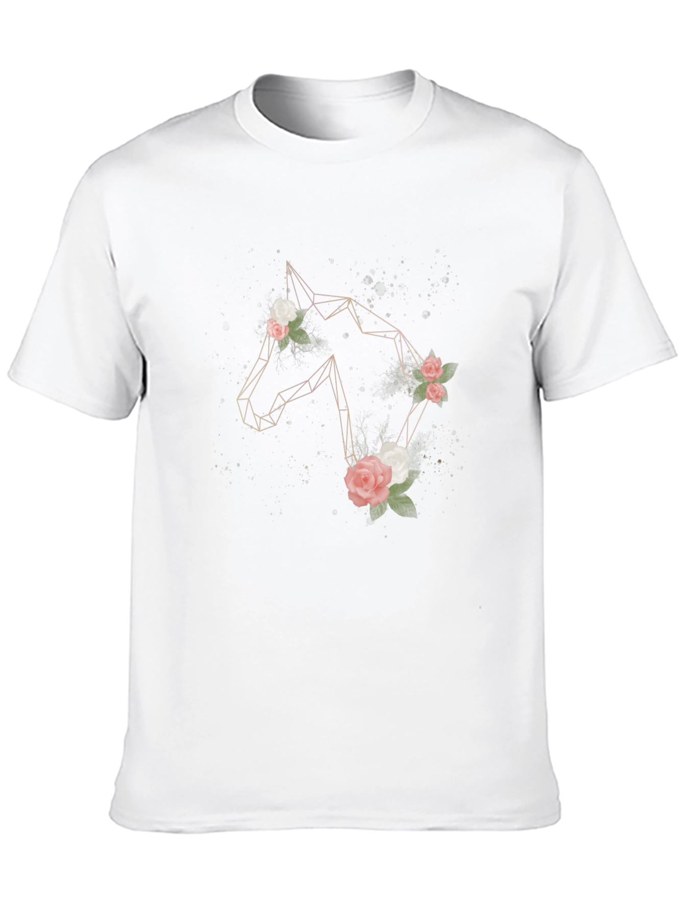 Geometric Horse & Floral Graphic Tee