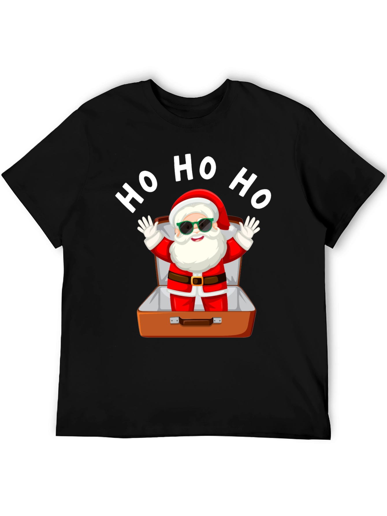 Santa in Suitcase Christmas T-Shirt