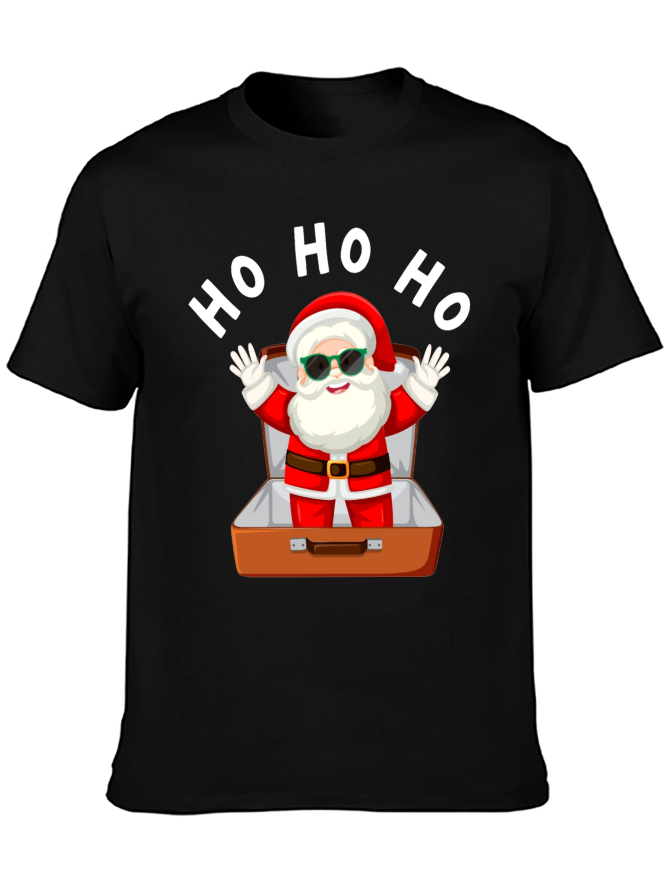 Santa in Suitcase Christmas T-Shirt