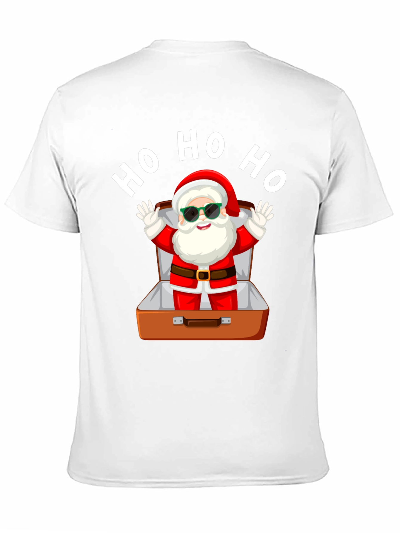 Santa in Suitcase Christmas T-Shirt