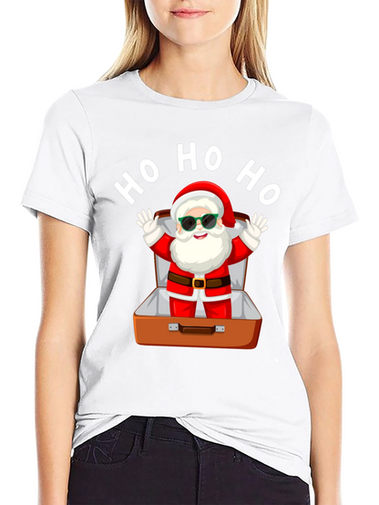 Santa in Suitcase Christmas T-Shirt