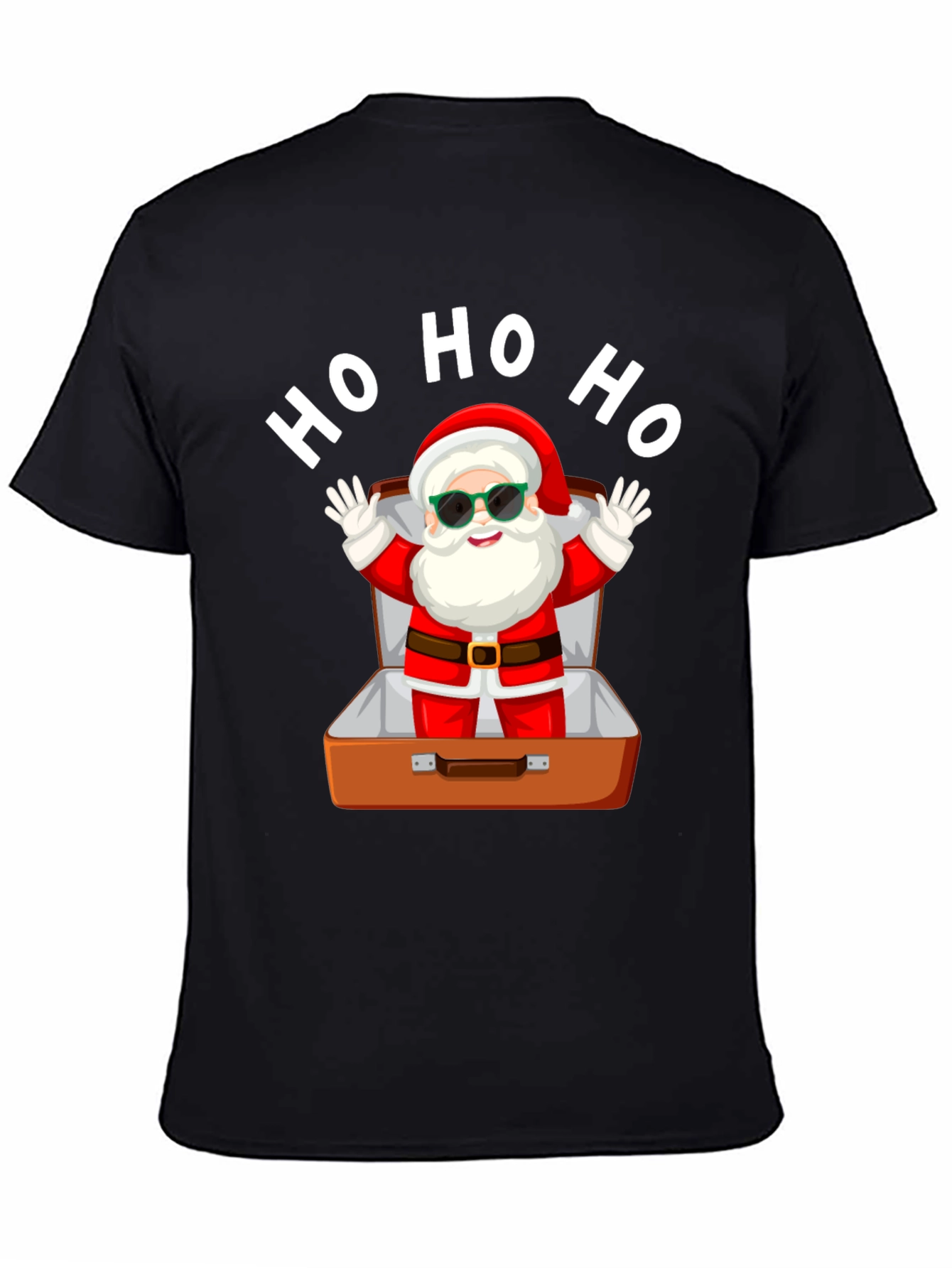 Santa in Suitcase Christmas T-Shirt