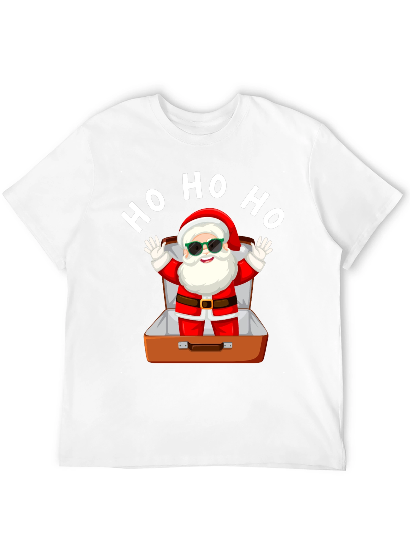 Santa in Suitcase Christmas T-Shirt