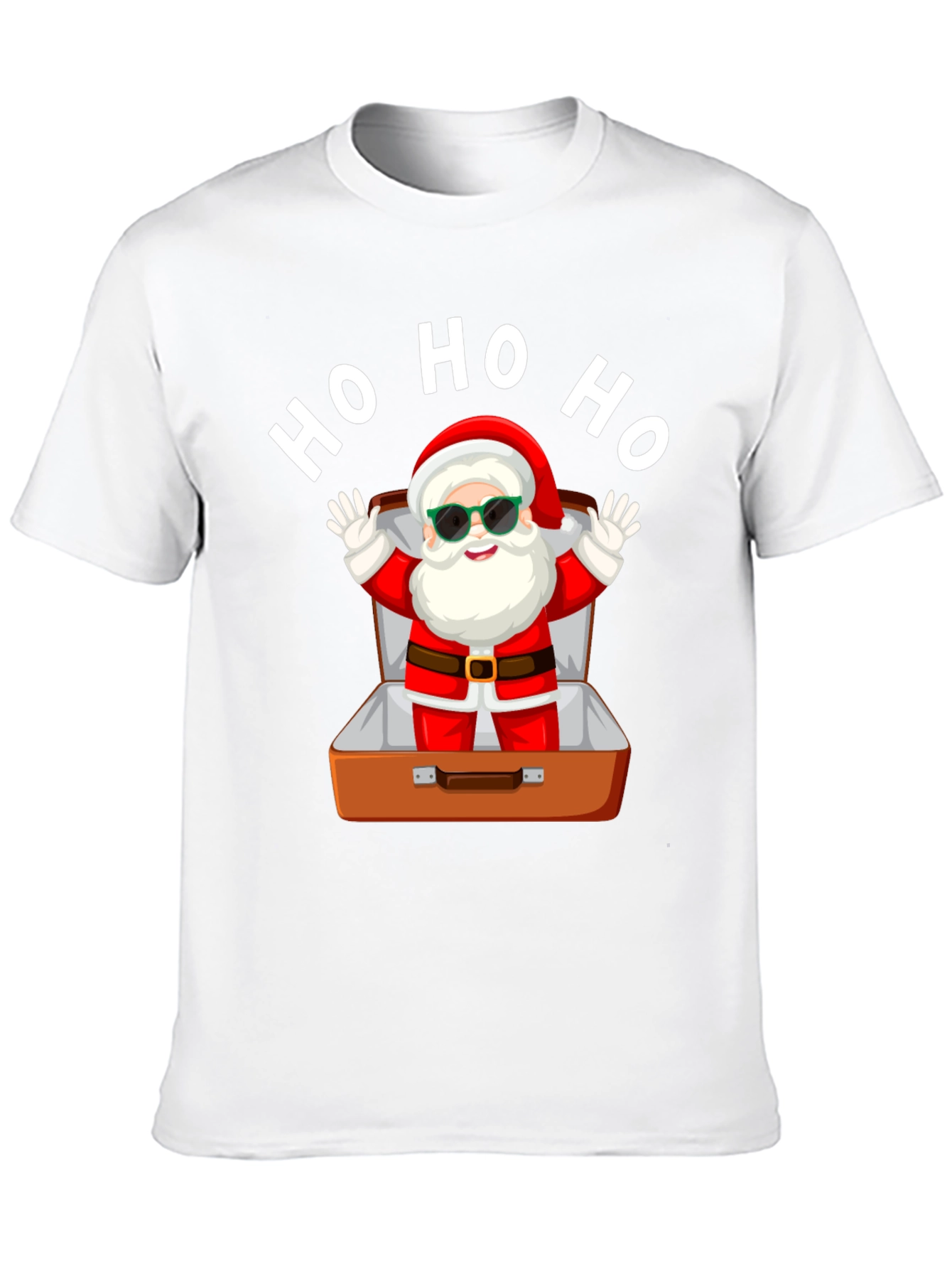 Santa in Suitcase Christmas T-Shirt