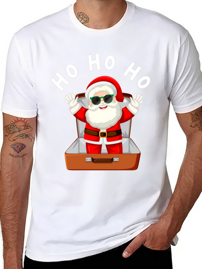 Santa in Suitcase Christmas T-Shirt