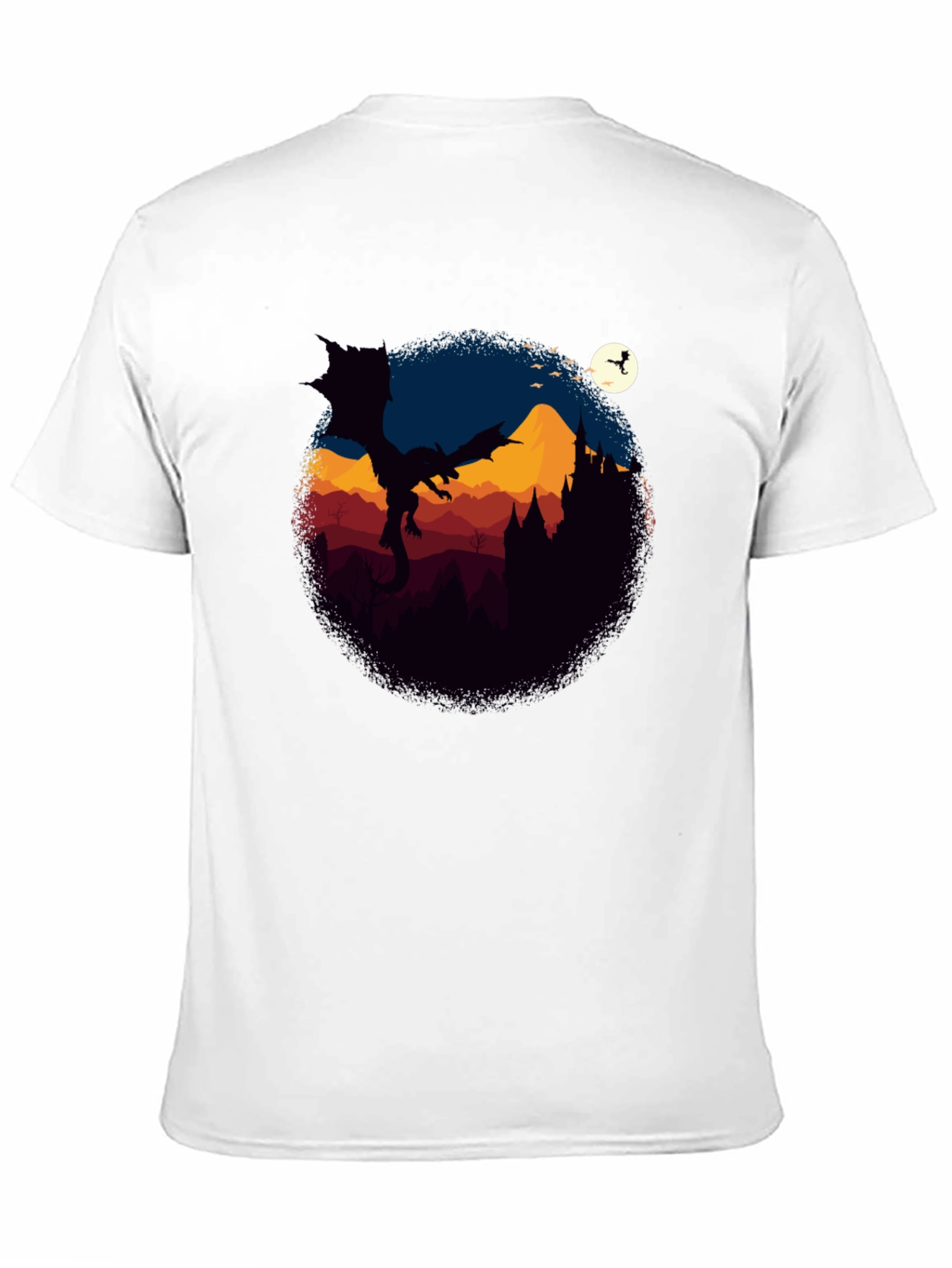 Dragon Castle Graphic Tee - Black