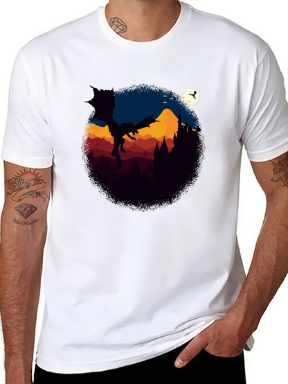 Dragon Castle Graphic Tee - Black