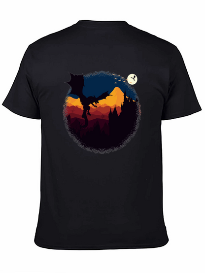Dragon Castle Graphic Tee - Black