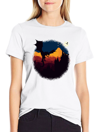 Dragon Castle Graphic Tee - Black