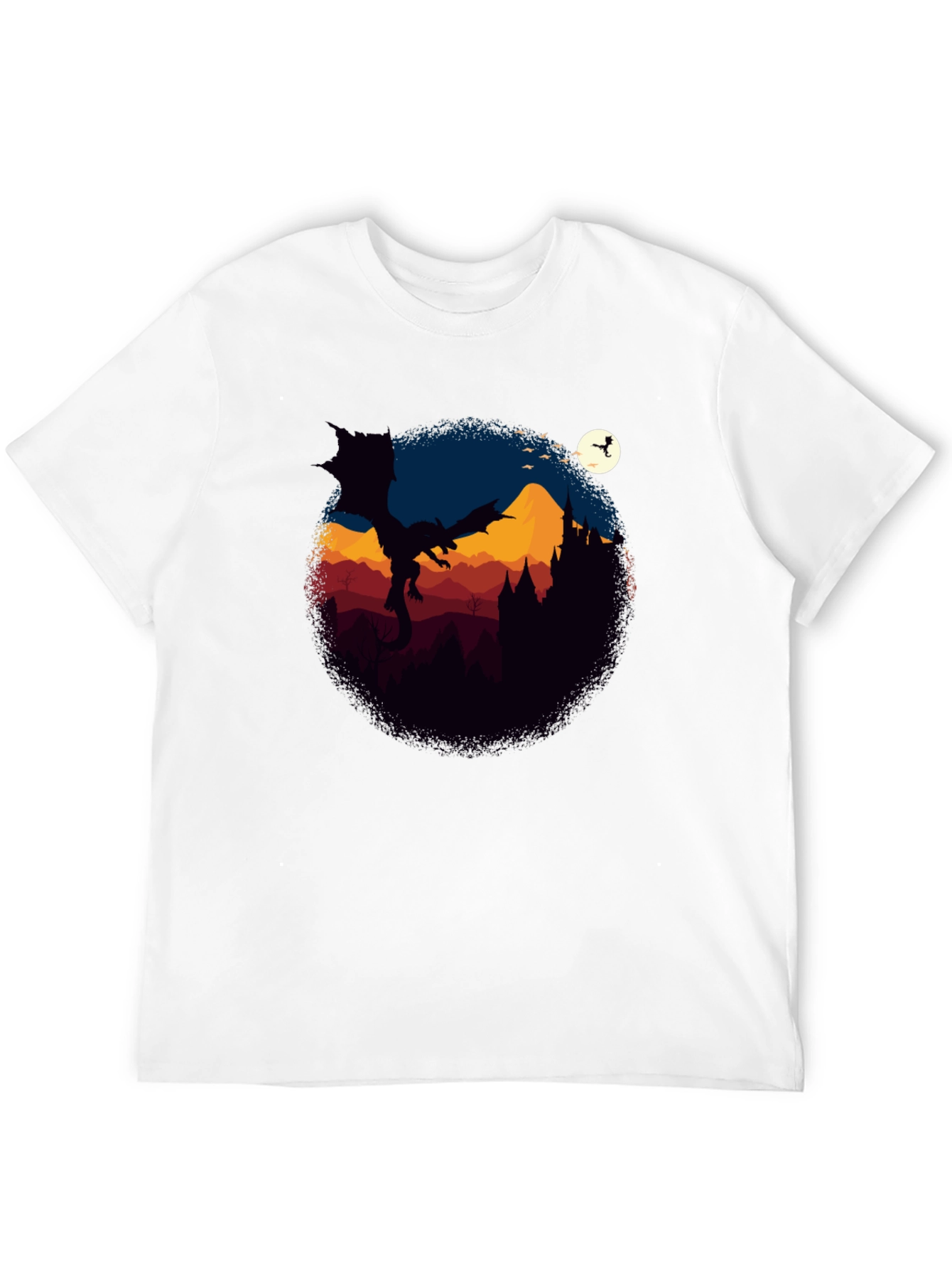 Dragon Castle Graphic Tee - Black