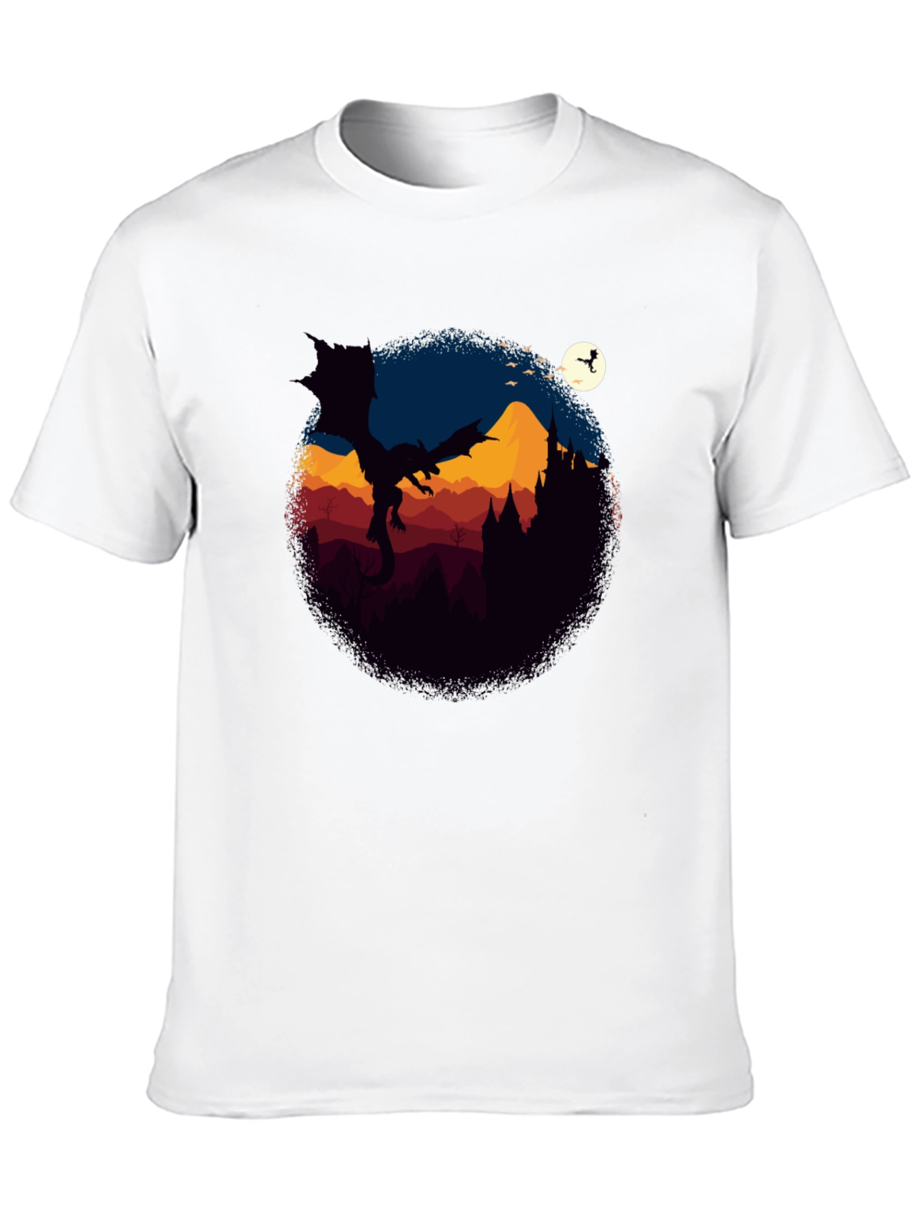Dragon Castle Graphic Tee - Black