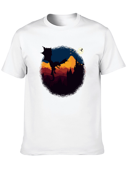 Dragon Castle Graphic Tee - Black