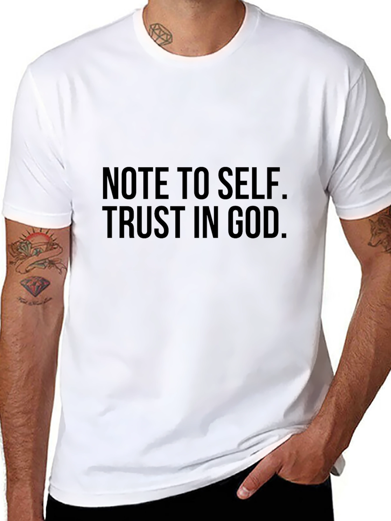 Note to Self Trust in God Black T-Shirt