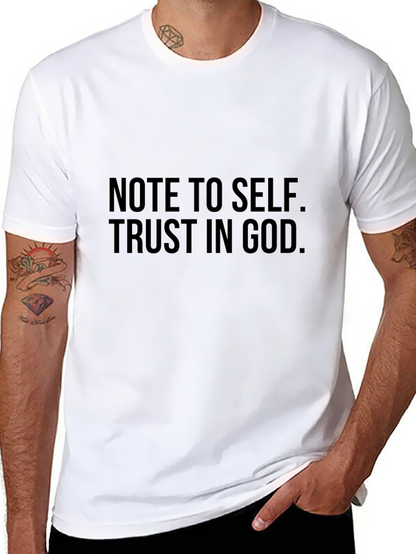 Note to Self Trust in God Black T-Shirt