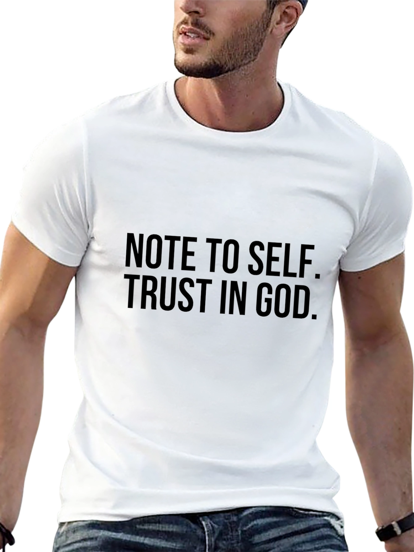 Note to Self Trust in God Black T-Shirt