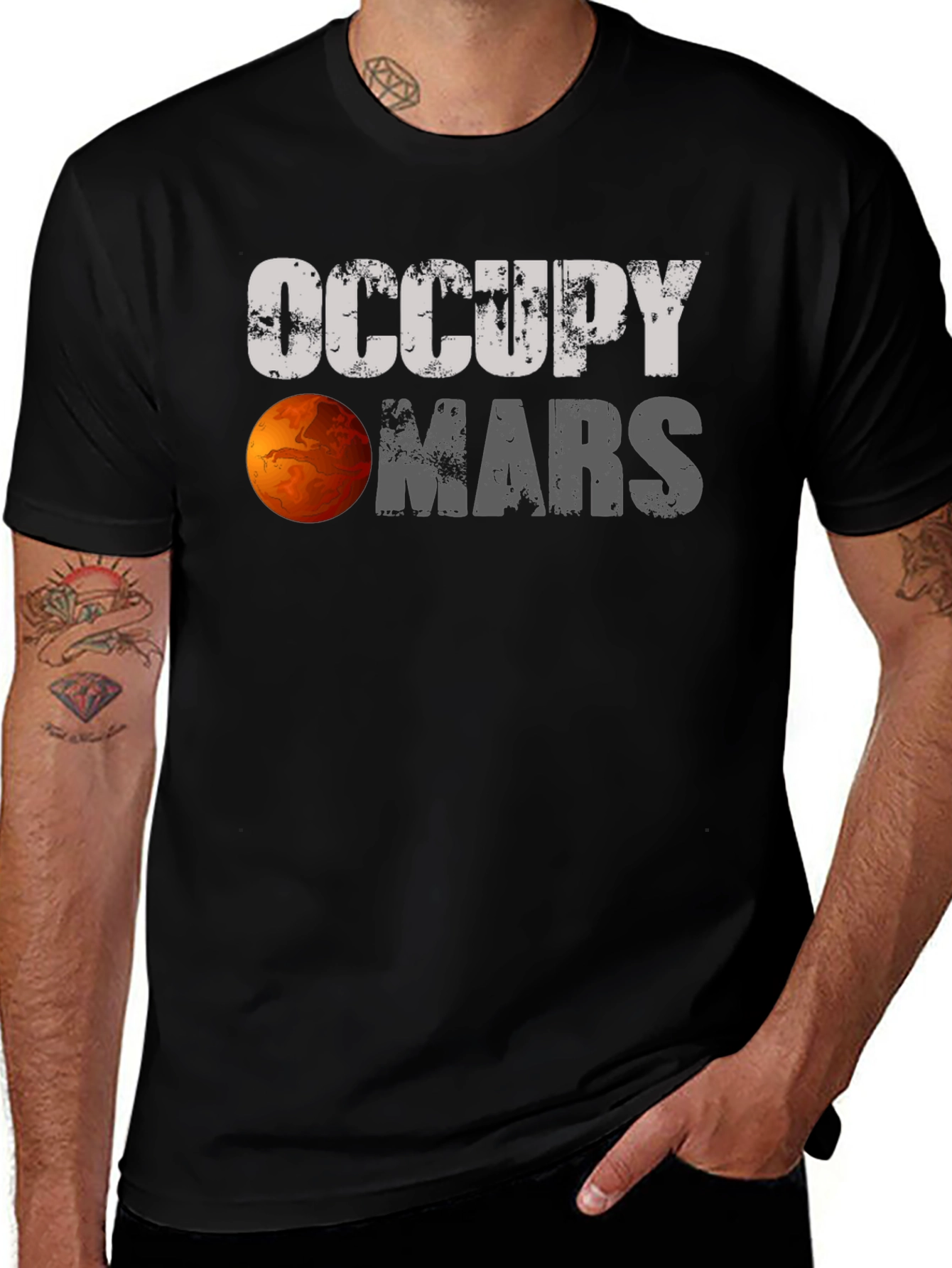 Occupy Mars Graphic Tee - Sci-Fi Style!