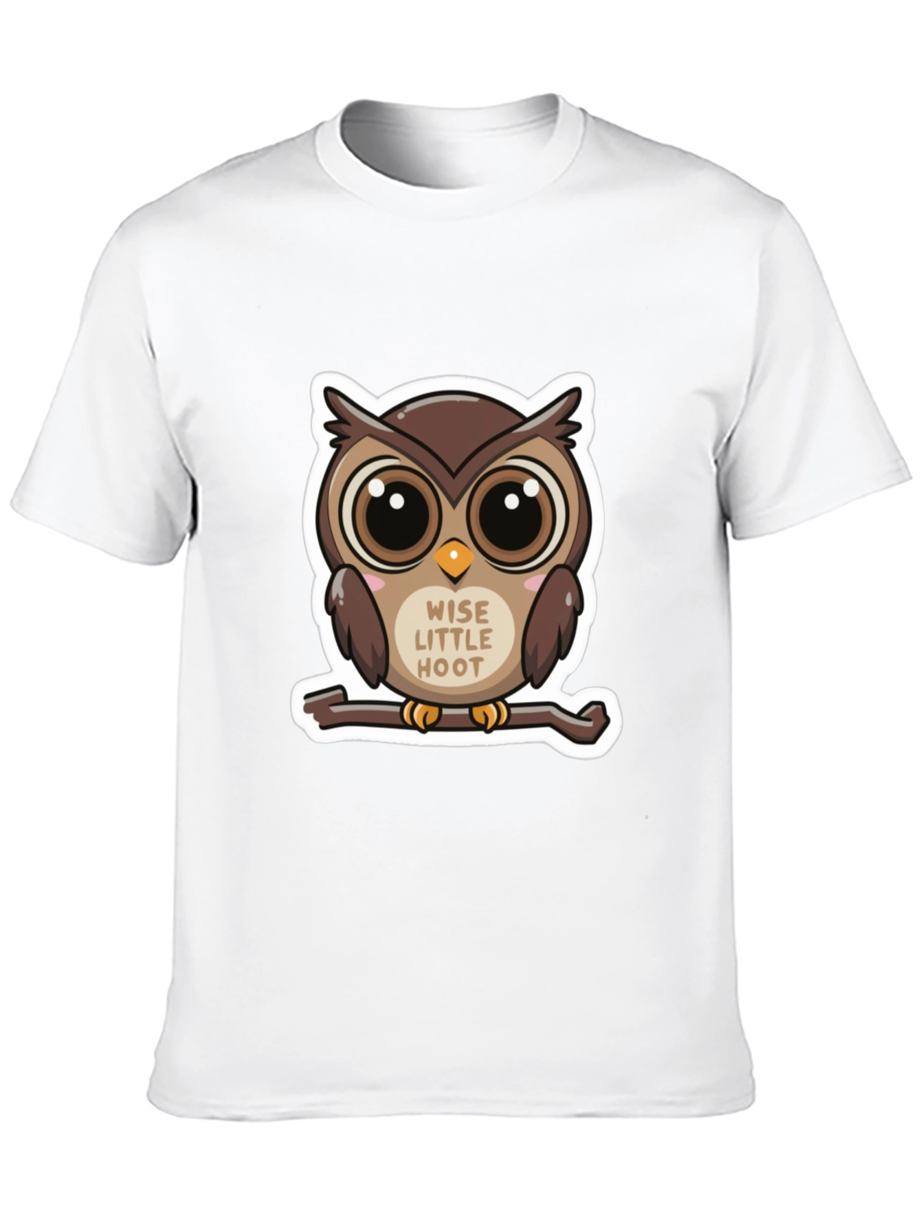 Cute Owl Wise Little Hoot Graphic Tee - Black