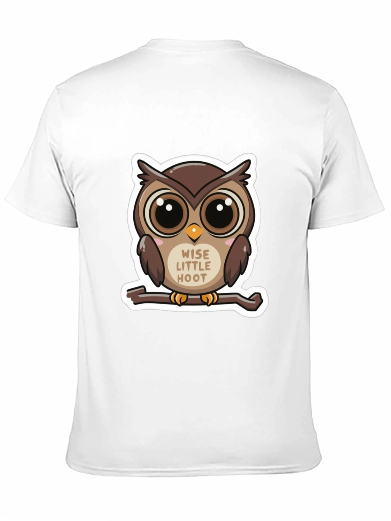 Cute Owl Wise Little Hoot Graphic Tee - Black