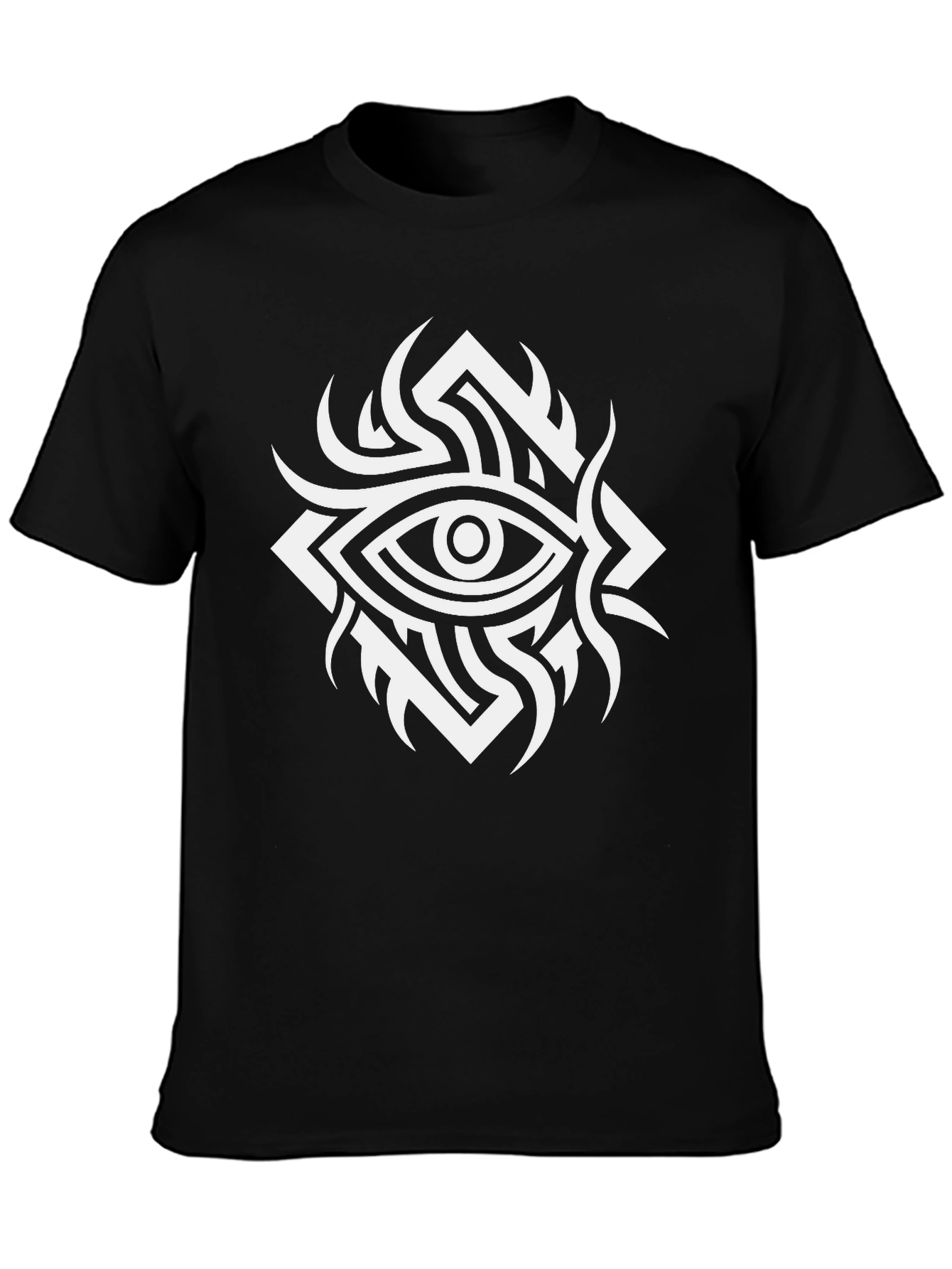 Mystic Eye Graphic Tee - Black Cotton T-Shirt